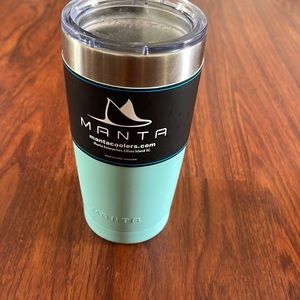 BN Manta 20 ounce aqua insulated stainless steel tumbler with lid